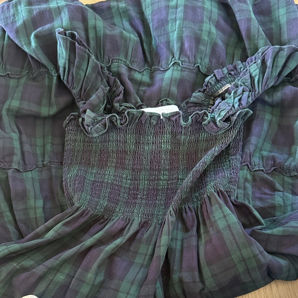 Hill House Green and Blue Smocked Dress